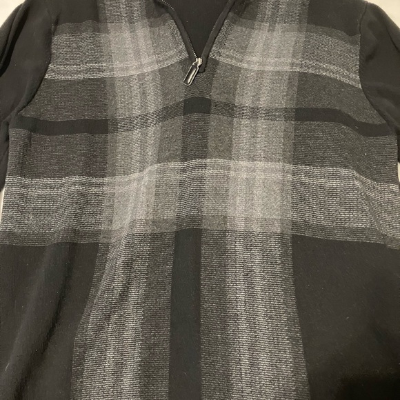 Oscar de la Renta Black and Gray Zip-Up Sweater - Picture 2 of 6